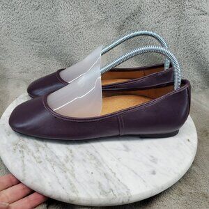 Vionic Shoes Womens Size 6.5 Purple Leather Orinda Arch Support Flats